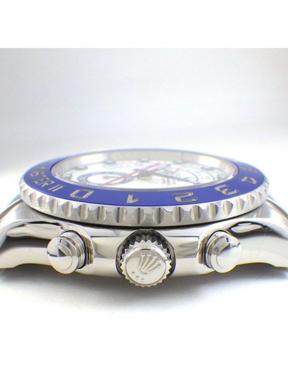Rolex Watch Yotomastar II Roulettestamp Chronograph Small White Dial SS Blue - Picture 2 of 12